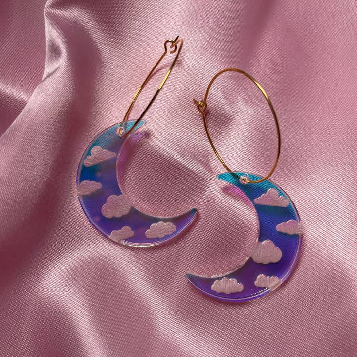 Iridescent Hoop Earrings