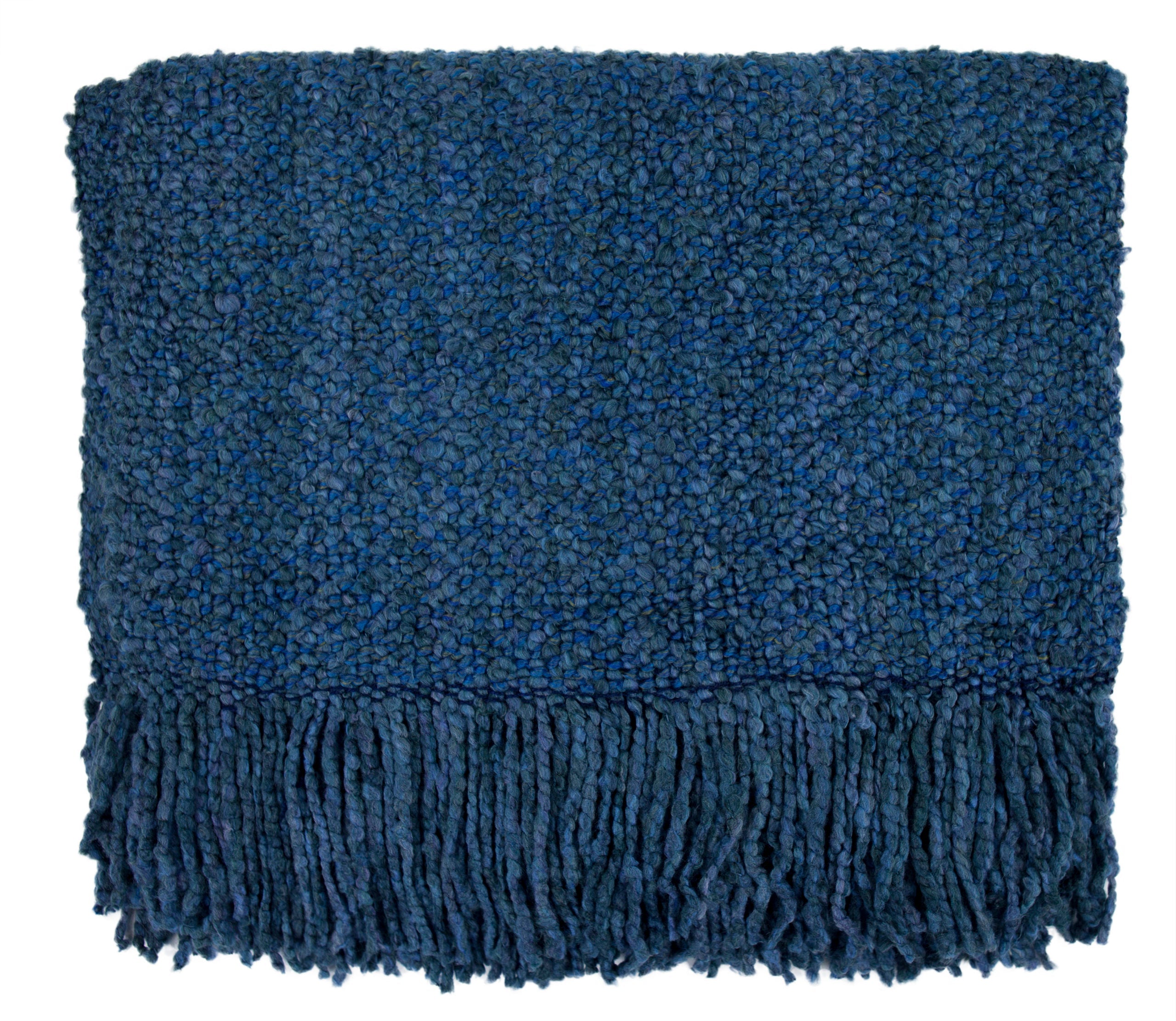 Throw Blanket Campbell Bristol Blue 40" x 70" by Homeportonline
