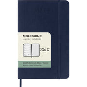 Moleskine Classic 18 Month 2026-2027 Weekly Planner, Soft Cover, Pocket (3.5 x 5.5), Sapphire Blue, 208 pages