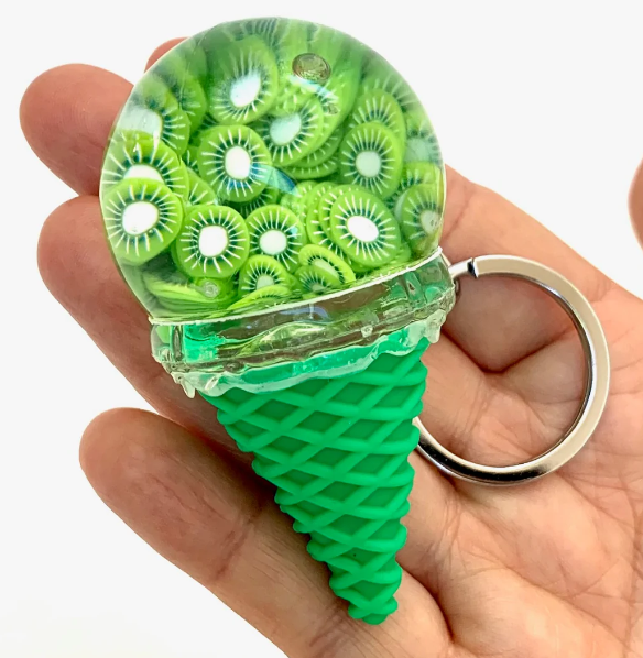 Keychain Charm Ice Cream Cone Floaty Fruit (Sold Individually) by Homeportonline