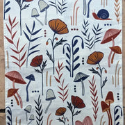 Mushrooms and Poppies Tea Towel