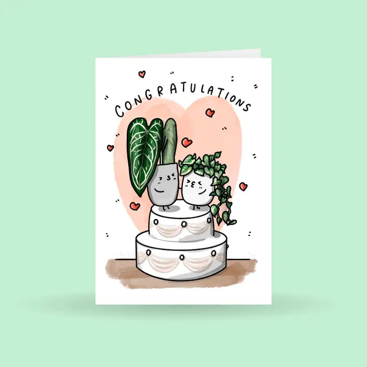 Congratulations On Your Wedding, Plant Greeting Card