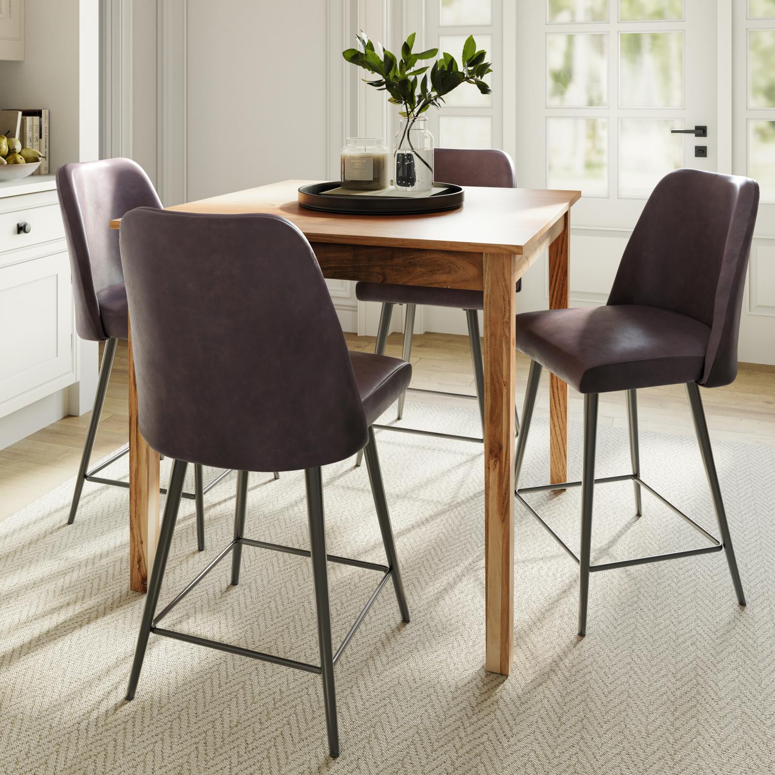 Colby Counter Table Square Natural by Homeportonline