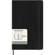 Moleskine Classic 18 Month 2026-2027 Weekly Planner, Soft Cover, Large (5 x 8.25), Black, 208 pages