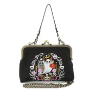 Purple Snake & Ghost Wreath Kisslock Bag