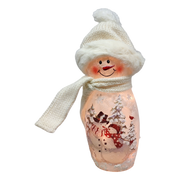 Lighted Snowman Lamp - Snow Couple - 8 Inches tall