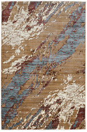 Illusions Marble Beige and Blue Rug 5ft x 8ft by Homeportonline