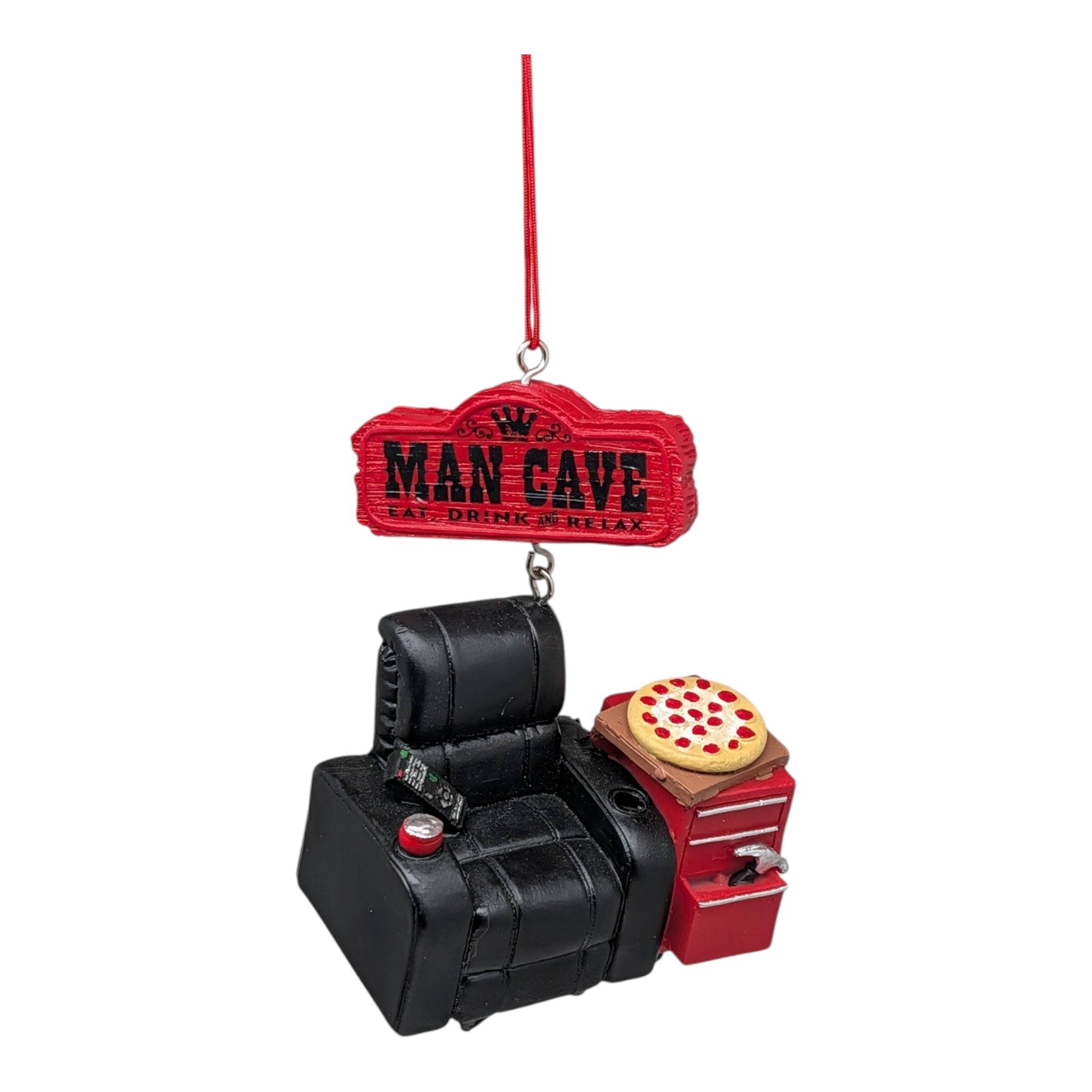 Man Cave Chair Ornament - Man Cave Eat, Drink, Relax