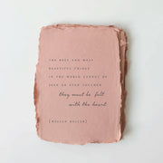 "The best and most beautiful things..." Card by Wild Lark