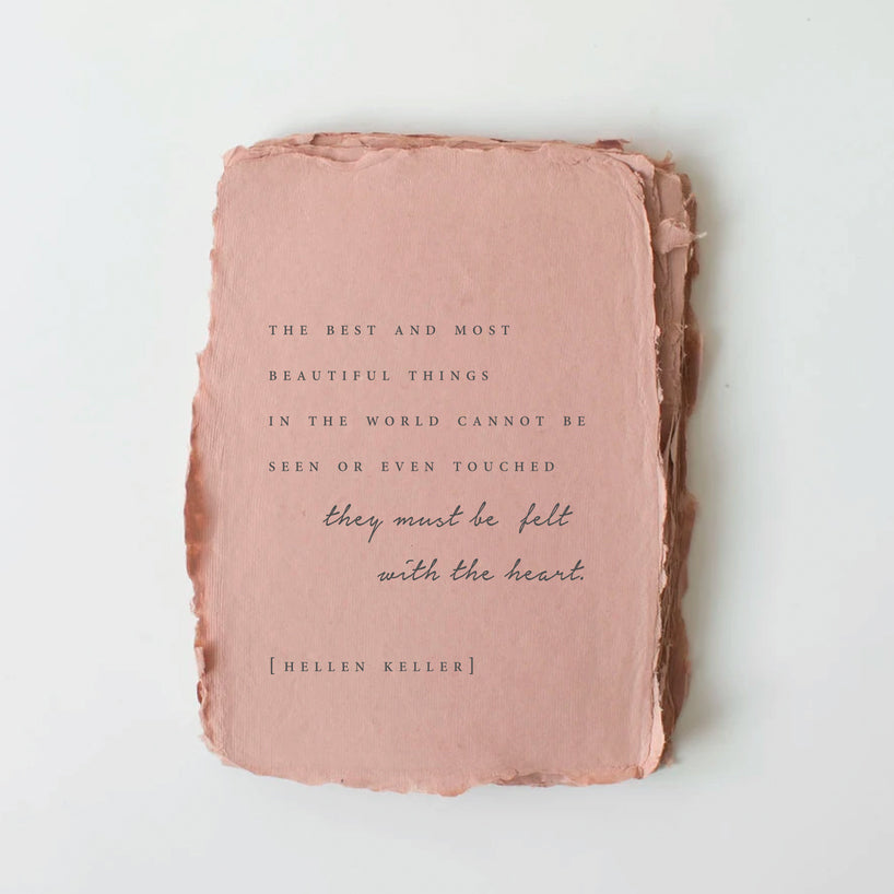 "The best and most beautiful things..." Card by Wild Lark