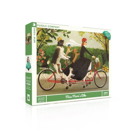 New York Puzzle Company Miss Moon s Bike 1000 Piece Jigsaw Puzzle
