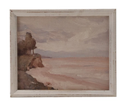 Wall Décor Wood Framed Seaside Landscape 9.75"h by Homeportonline