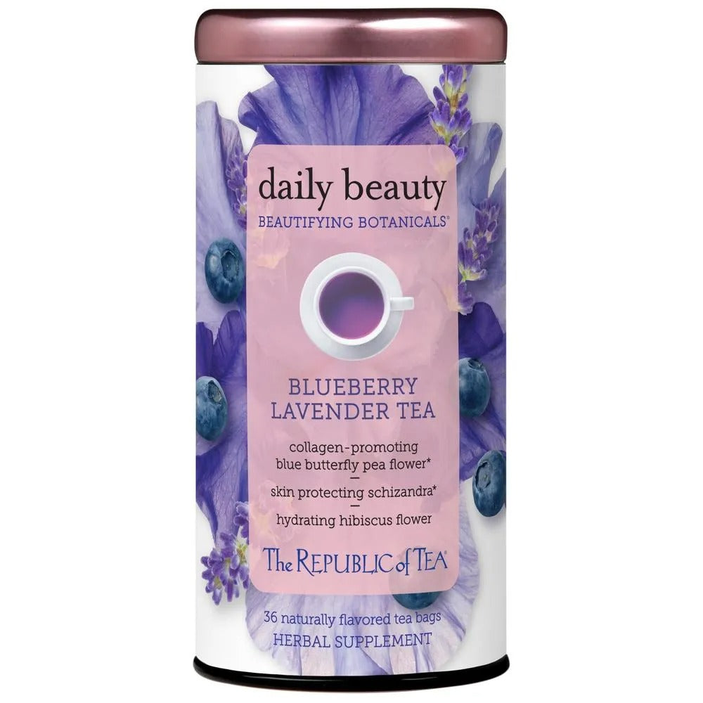 Beautifying Botanicals Tea Tin - Daily Beauty Blueberry Lavender by Homeportonline
