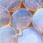 Etched Opalite Smooth Pocket Stone -