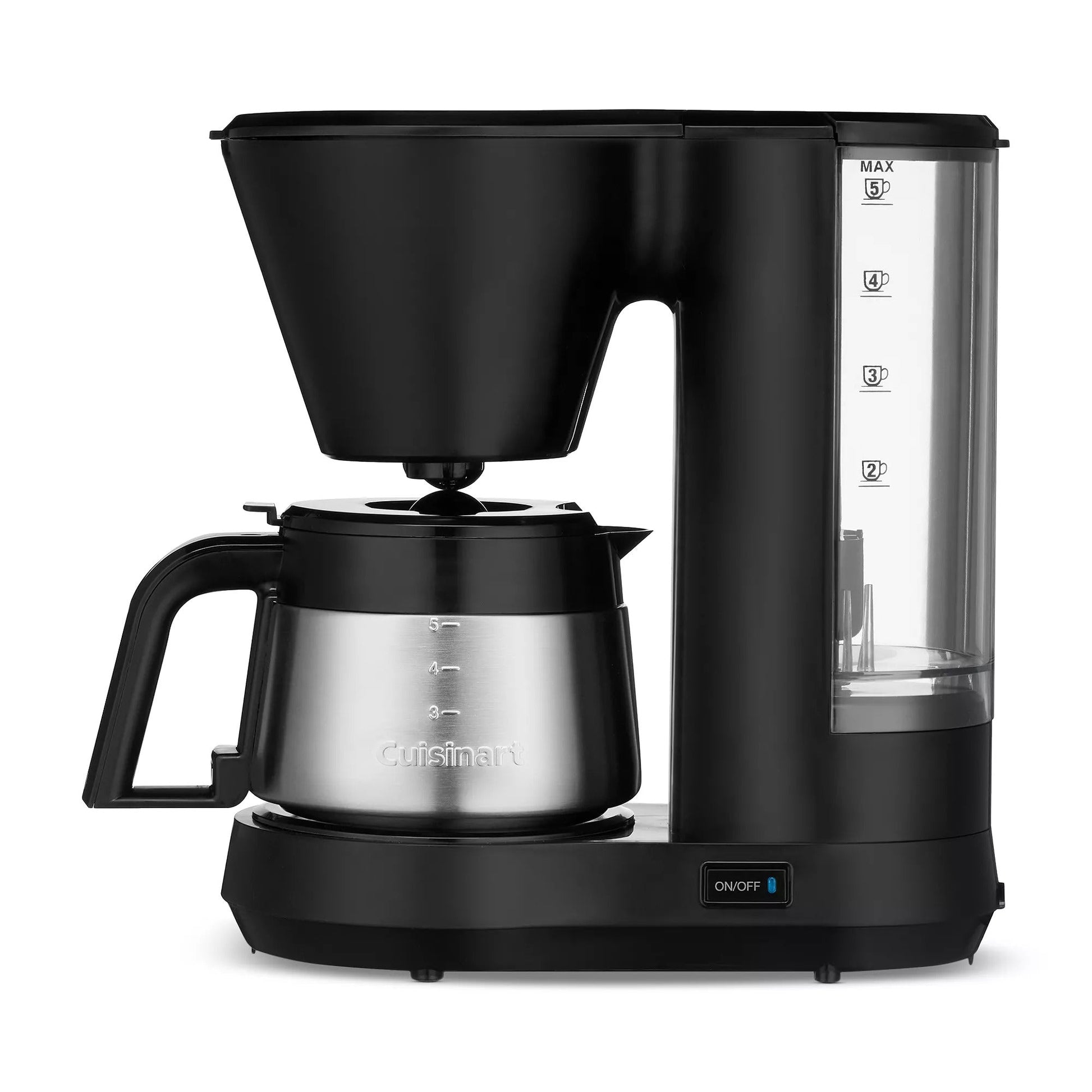 Electric Coffee Maker - Auto Off 5 Cup Black w/Stainless Steel Carafe by Homeportonline