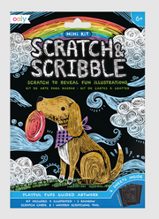 Scratch & Scribble Mini Art Kit Playful Pups by Homeportonline