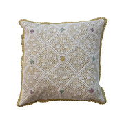 Pillow Crochet Cotton Multi Color 18" Square by Homeportonline
