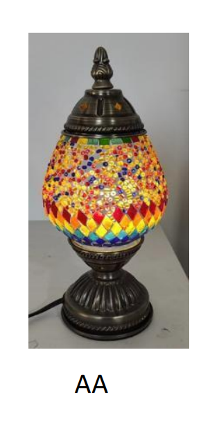 Mosaic Lamp Oval 11.5" AA by Homeportonline