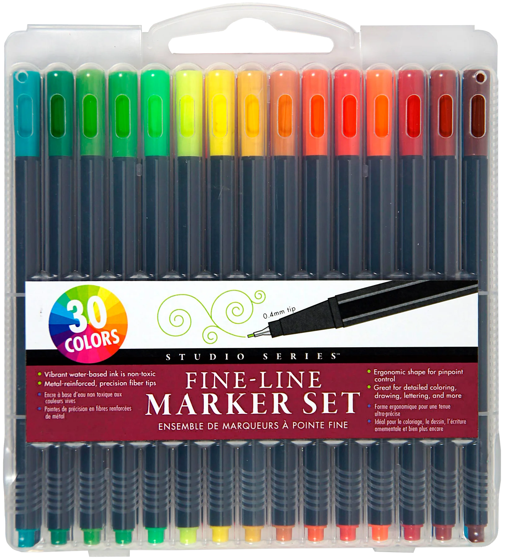 Art Center Markers Set Fine Line 30 Colors by Homeportonline
