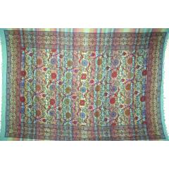 Tapestry Single Size Overprint Madras Celestial Green by Homeportonline