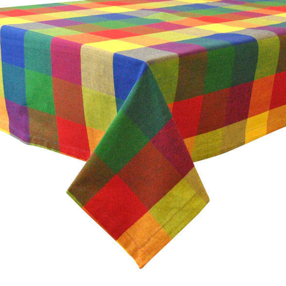 Palette Check 60x84 Indian Summer Tablecloth by Homeportonline