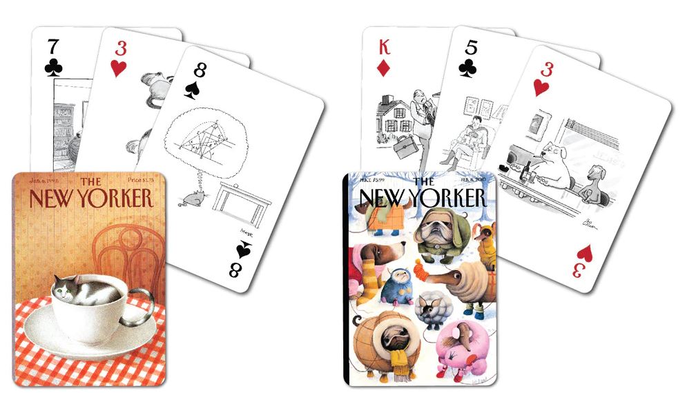 Playing Cards New Yorker Double Deck Dog & Cat Cartoons by Homeportonline