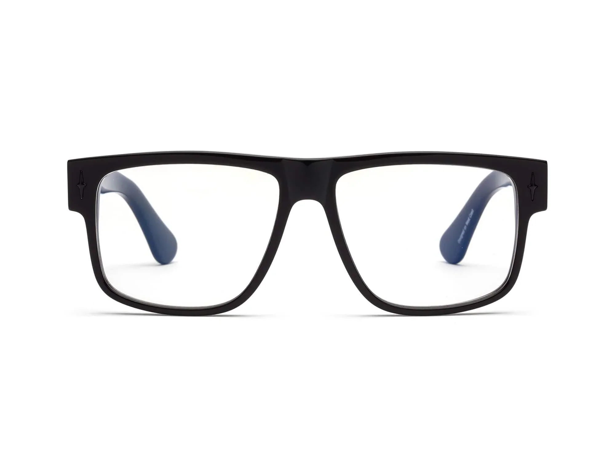 CADDIS Mister Cartoon Reading Glasses - Gloss Black by Harbour Thread