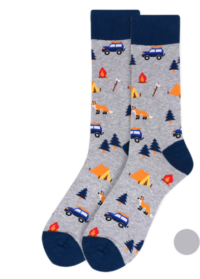 Men's Novelty Sock - Camping by SidePony Boutique