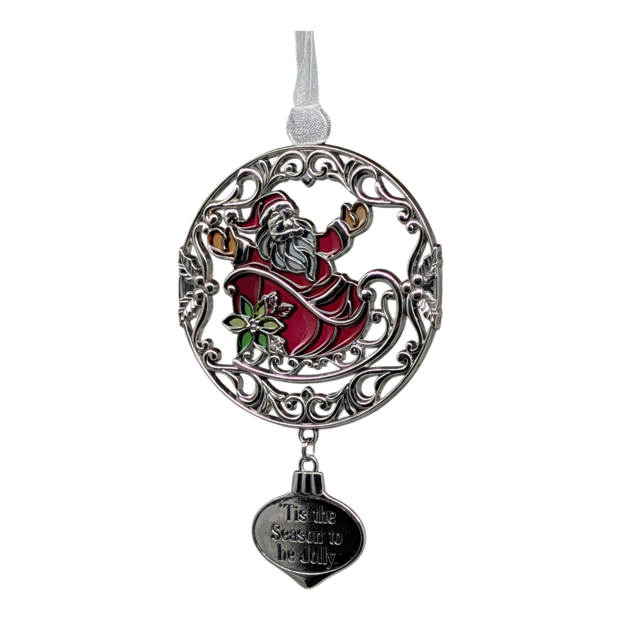 'Tis the Season to be Jolly Santa - Colors of Christmas Ornament
