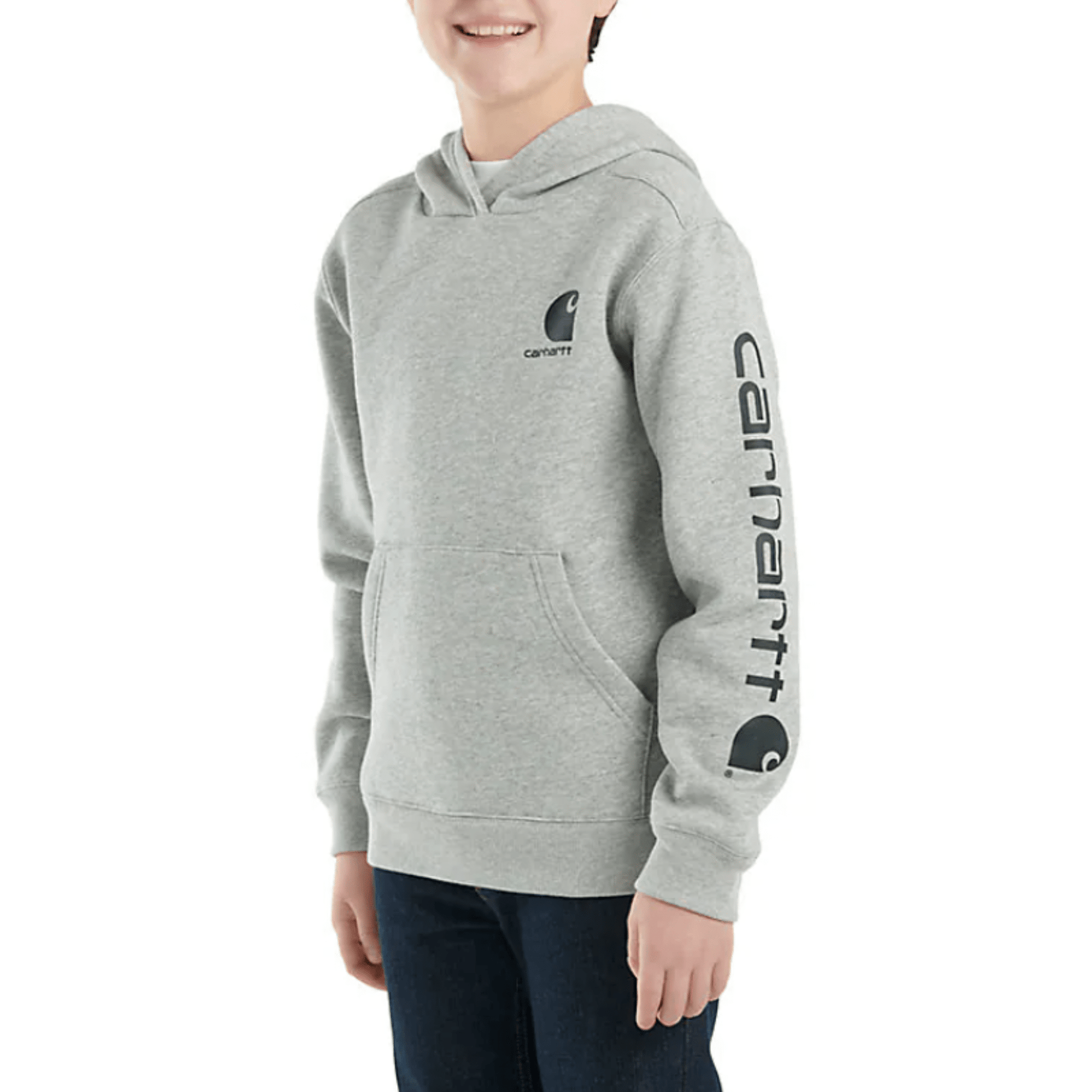 Carhartt Boys' Long Sleeve Graphic Sweatshirt - Heather Grey S-XL by Lenny's Shoe & Apparel