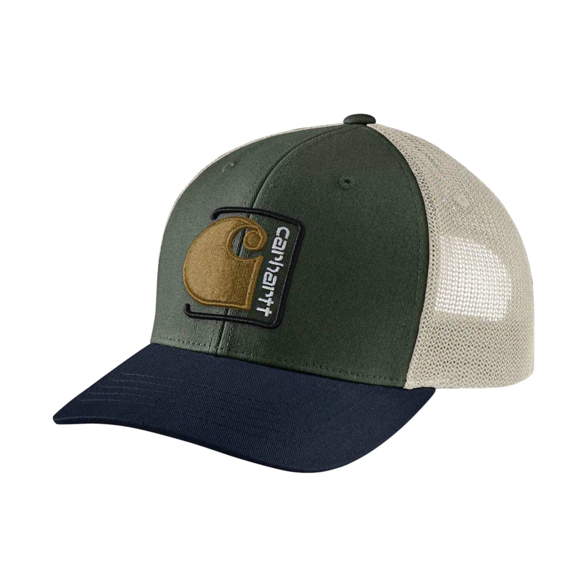Carhartt Canvas Mesh Back C Patch Cap - Forestry Green by Lenny's Shoe & Apparel