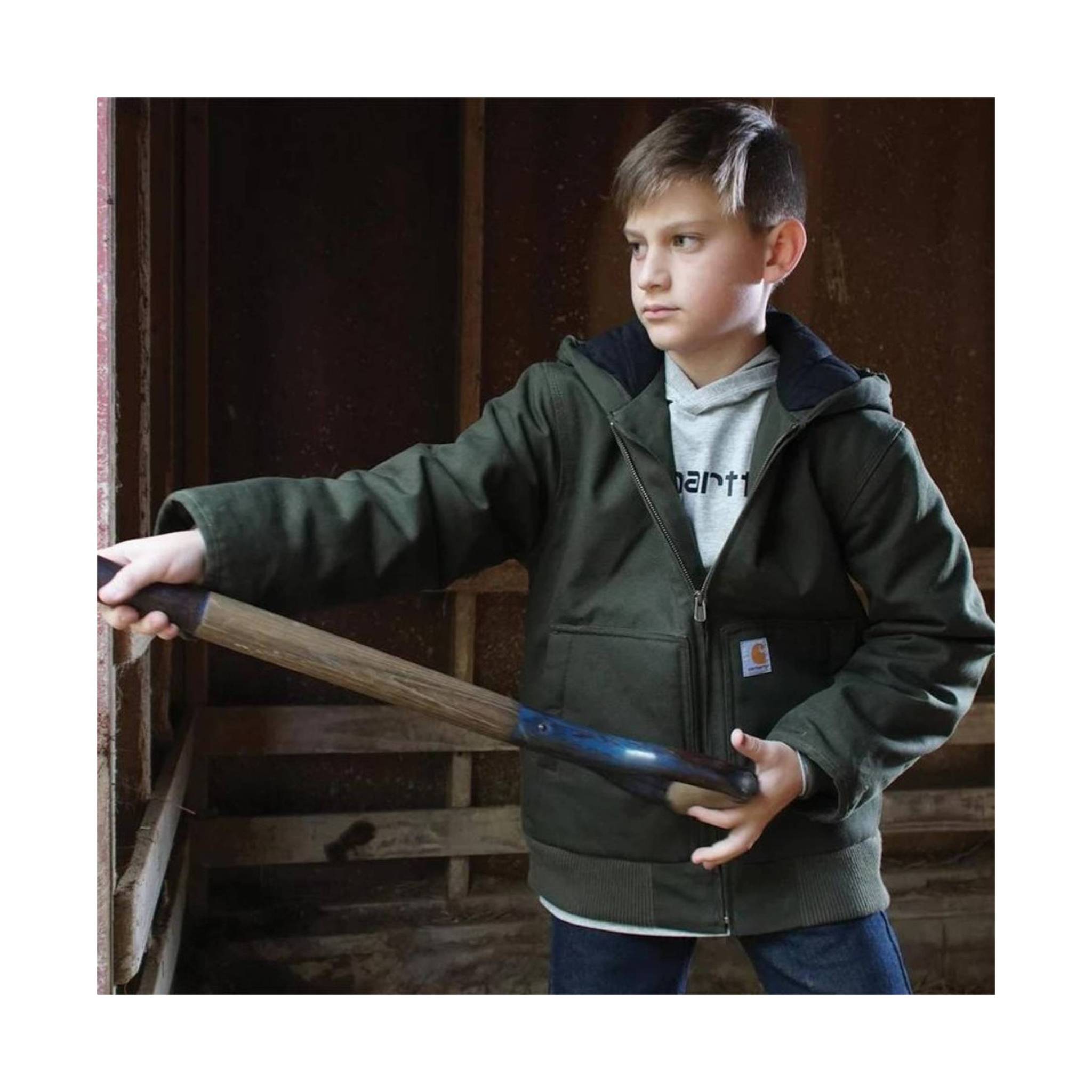 Carhartt Kids' Flannel Quilt Lined Active Jacket - Olive by Lenny's Shoe & Apparel