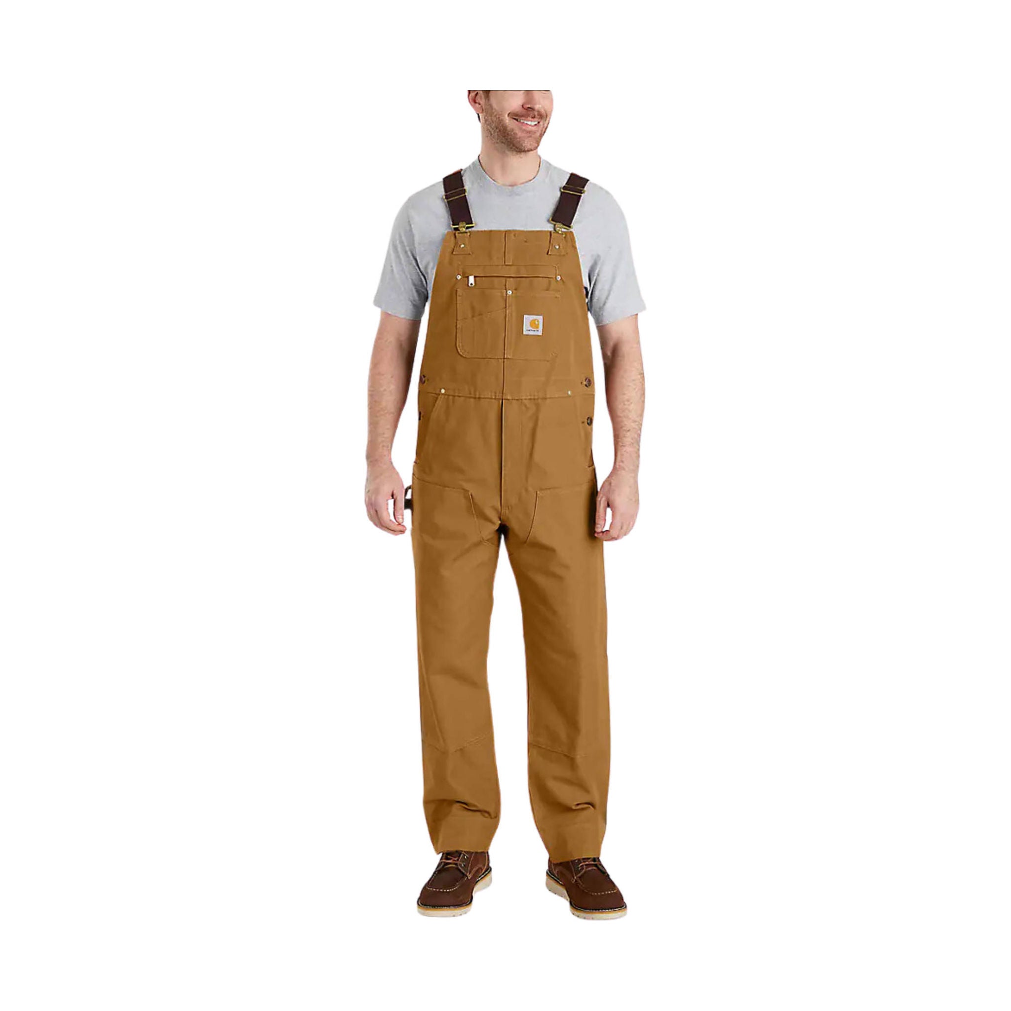 Carhartt Men's Bib Overall Relaxed Fit Duck - Carhartt Brown by Lenny's Shoe & Apparel