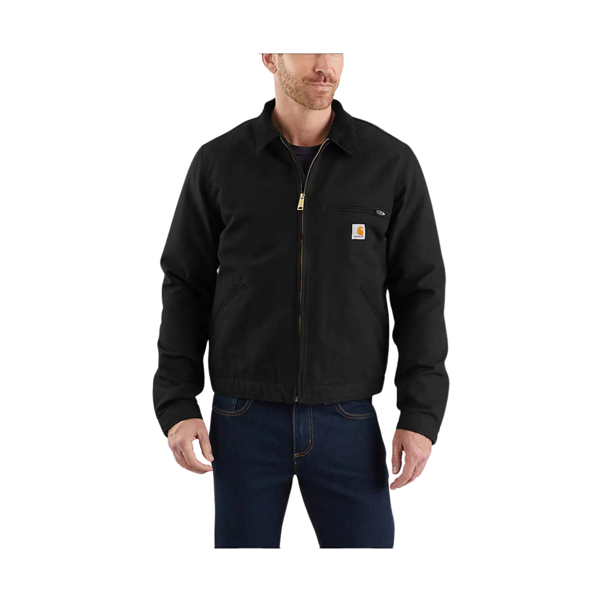 Carhartt Men's Blanket Lined Relaxed Fit Detroit Jacket - Black by Lenny's Shoe & Apparel