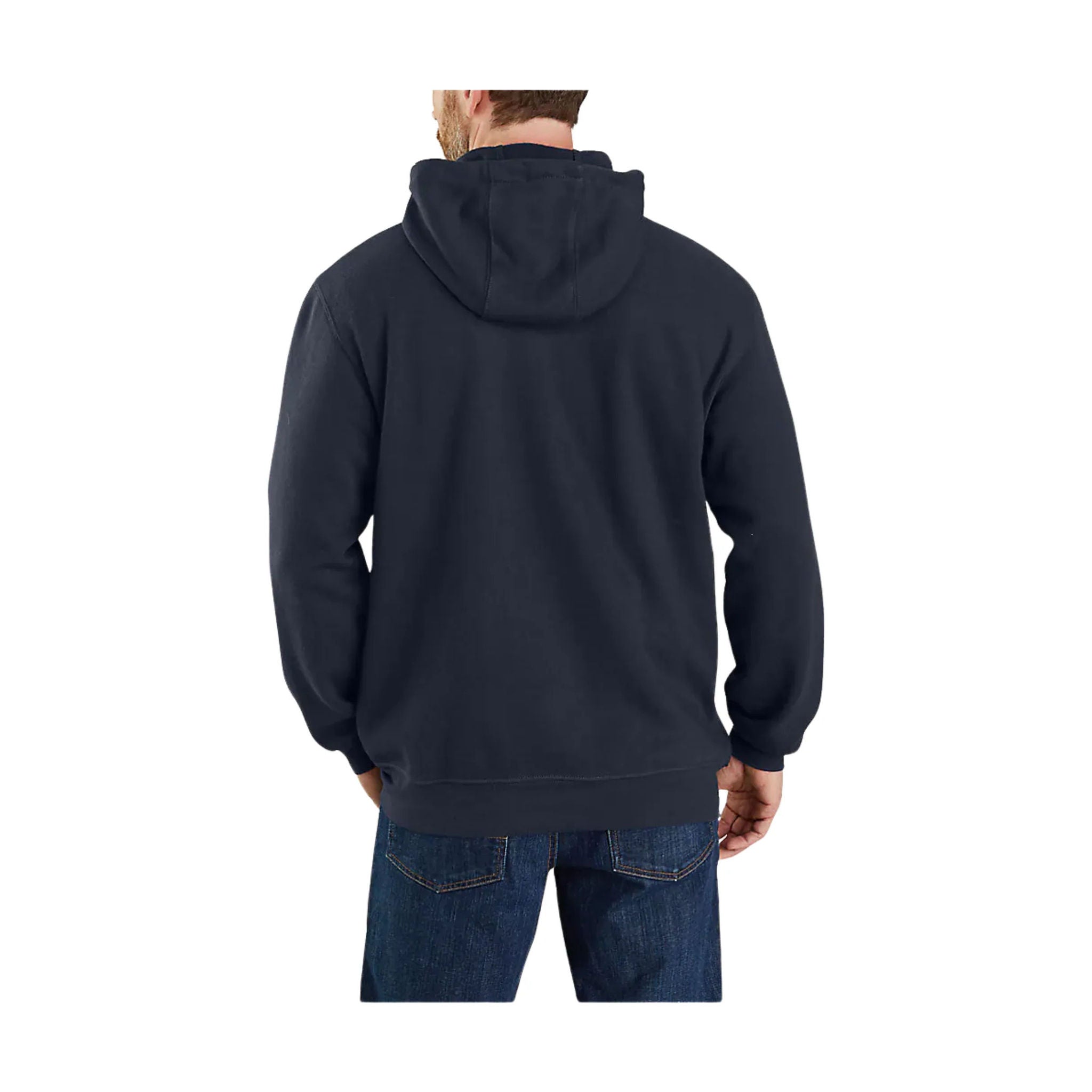Carhartt Men's Flame Resistant Force Loose Fit Midweight Hooded Zip Front Sweatshirt - Navy by Lenny's Shoe & Apparel