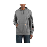 Carhartt Men's Flame Resistant Force Midweight Hooded Graphic Sweatshirt - Granite Heather by Lenny's Shoe & Apparel