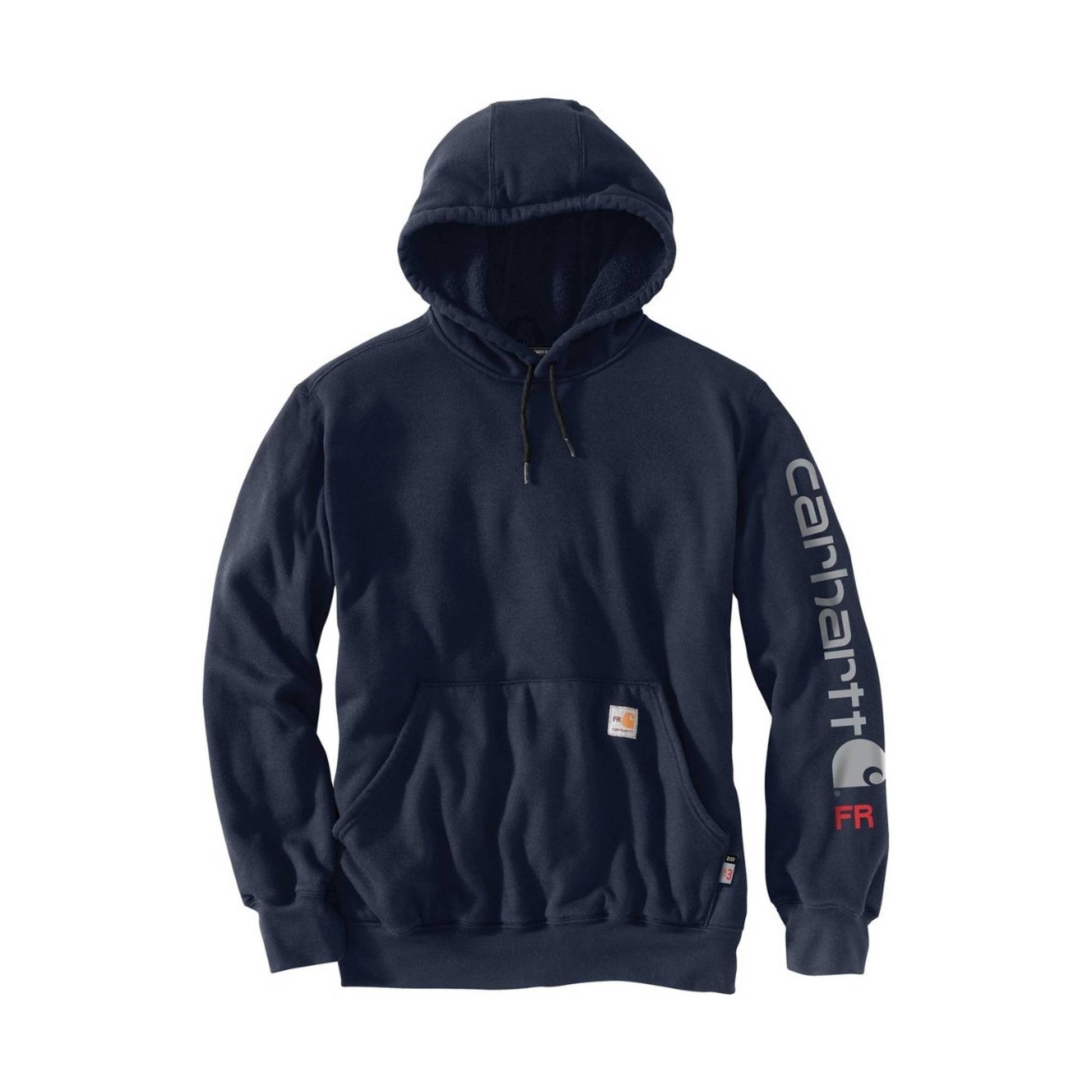 Carhartt Men's Flame Resistant Force Midweight Hooded Graphic Sweatshirt - Navy by Lenny's Shoe & Apparel
