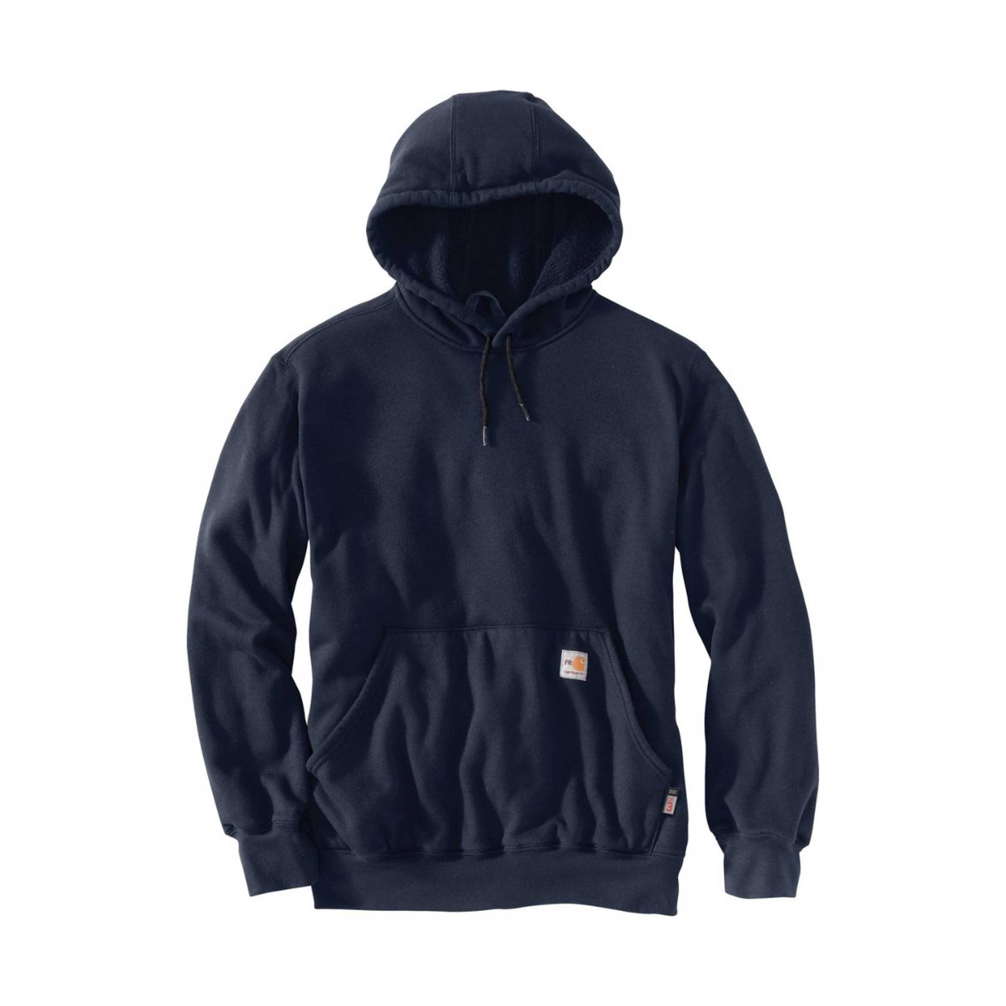 Carhartt Men's Flame Resistant Force Midweight Hooded Sweatshirt - Navy by Lenny's Shoe & Apparel