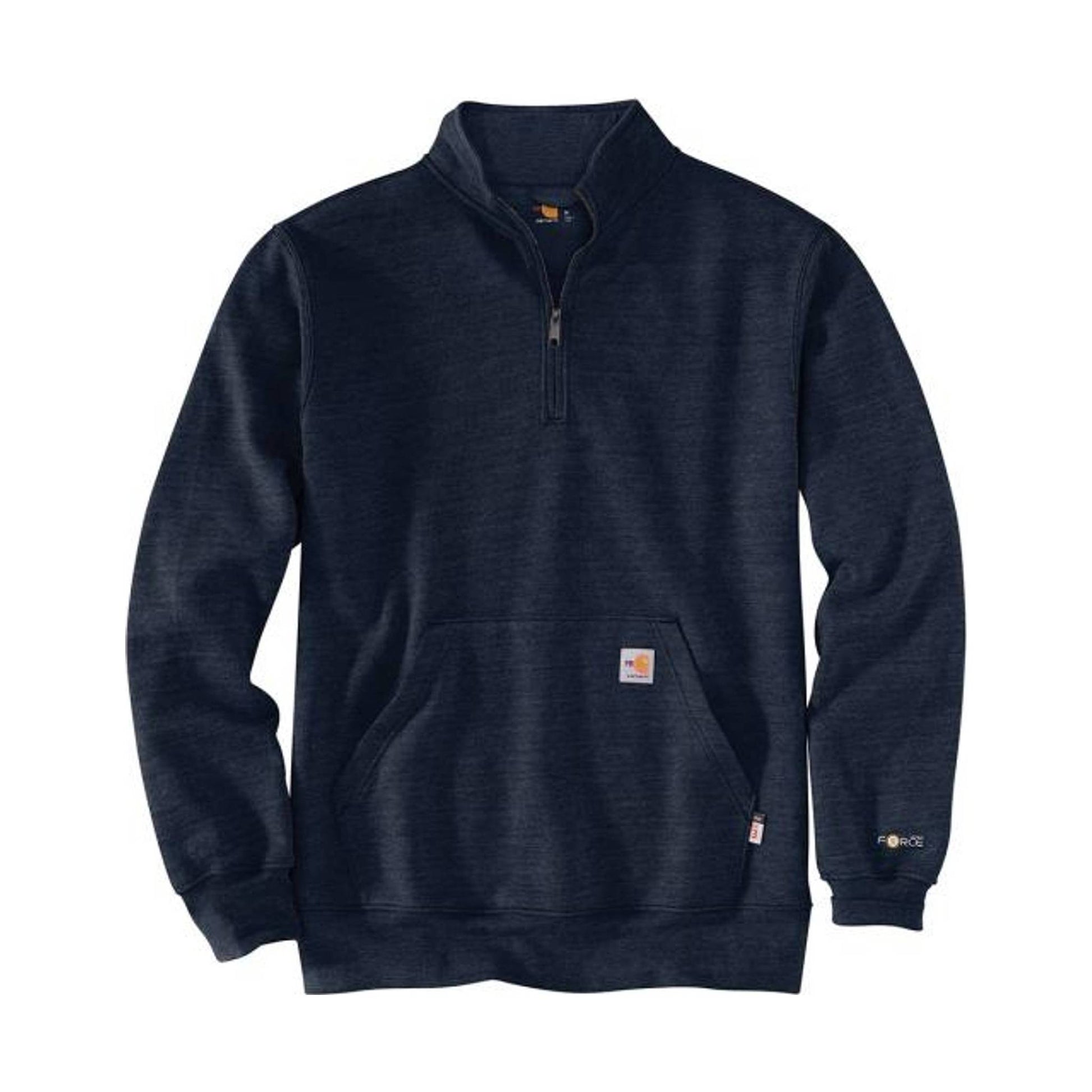 Carhartt Men's Flame Resistant Force Midweight Mock Neck Sweatshirt - Navy by Lenny's Shoe & Apparel