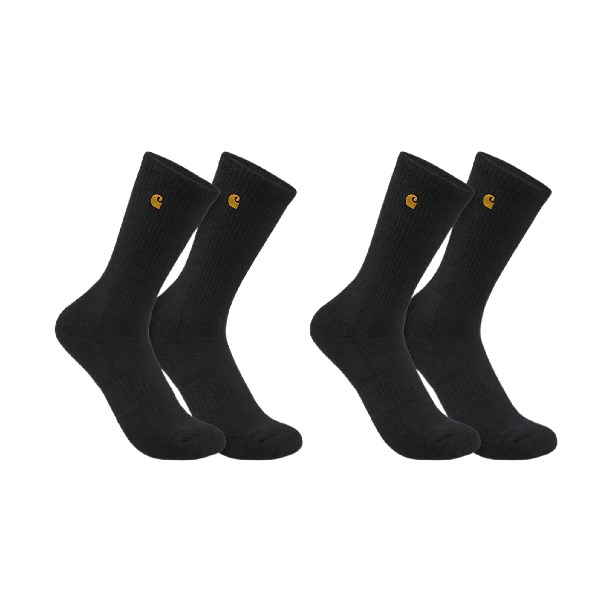Carhartt Men's Force Midweight Crew Sock 2 Pack - Black by Lenny's Shoe & Apparel