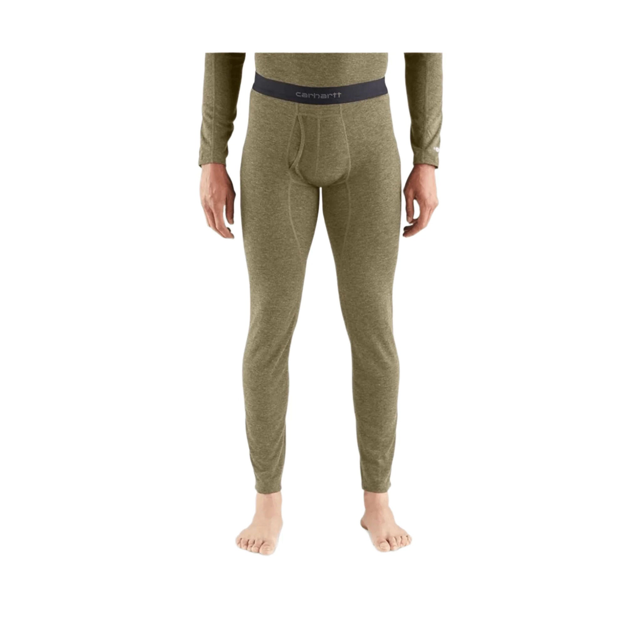 Carhartt Men's Force Midweight Synthetic Wool Blend Base Layer Pant - Burnt Olive Heather by Lenny's Shoe & Apparel