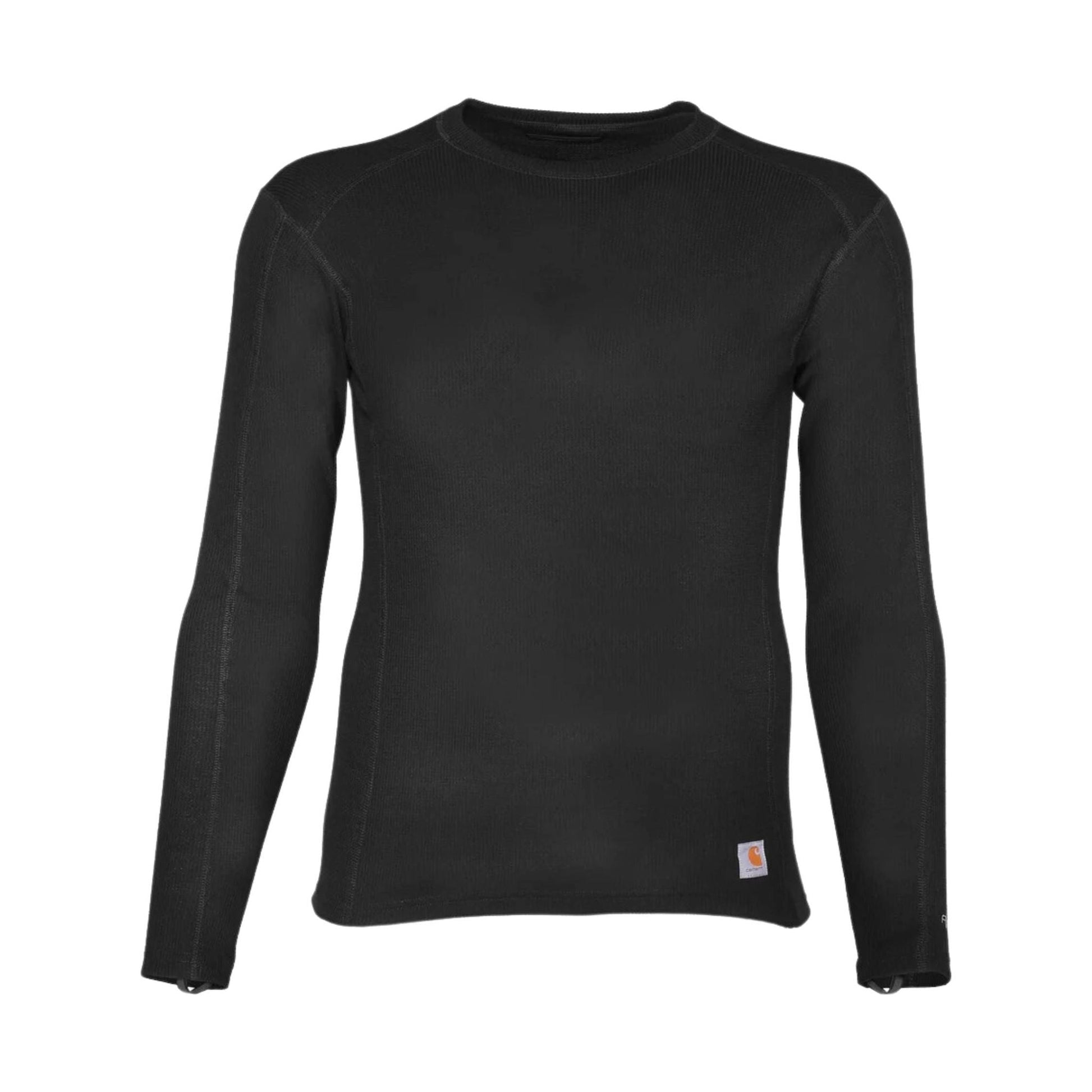 Carhartt Men's Force Midweight Waffle Base Layer Crewneck Top - Black by Lenny's Shoe & Apparel