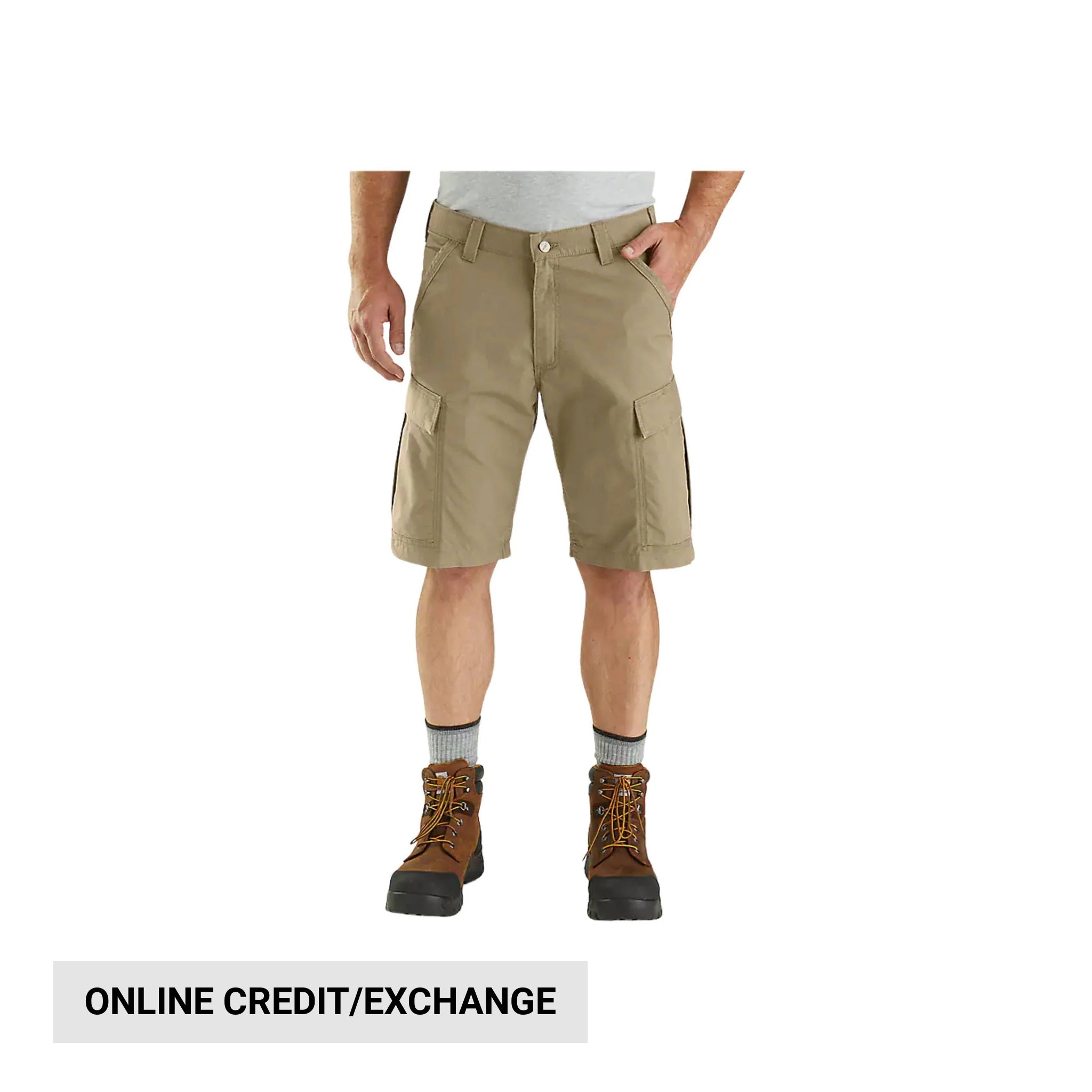 Carhartt Men's Force Relaxed Fit Ripstop Cargo Work Short - Dark Khaki by Lenny's Shoe & Apparel