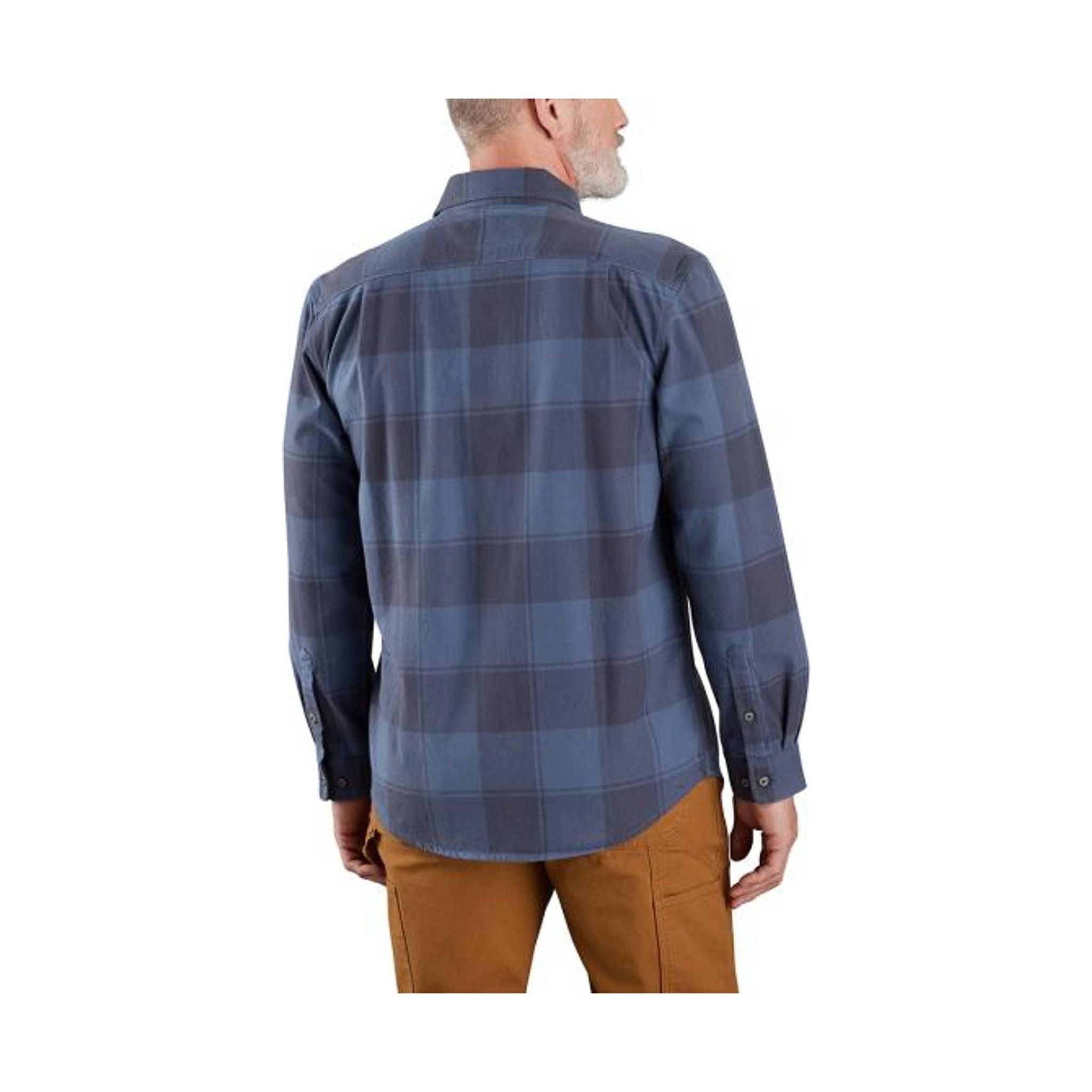 Carhartt Men's Heavy Weight Flannel LS Plaid Shirt - Navy by Lenny's Shoe & Apparel