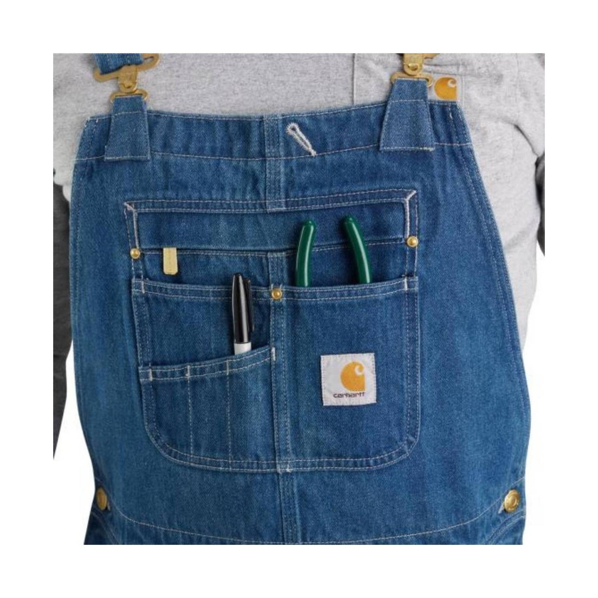 Carhartt Men's Loose-Fit Denim Bib Overalls - Darkstone by Lenny's Shoe & Apparel