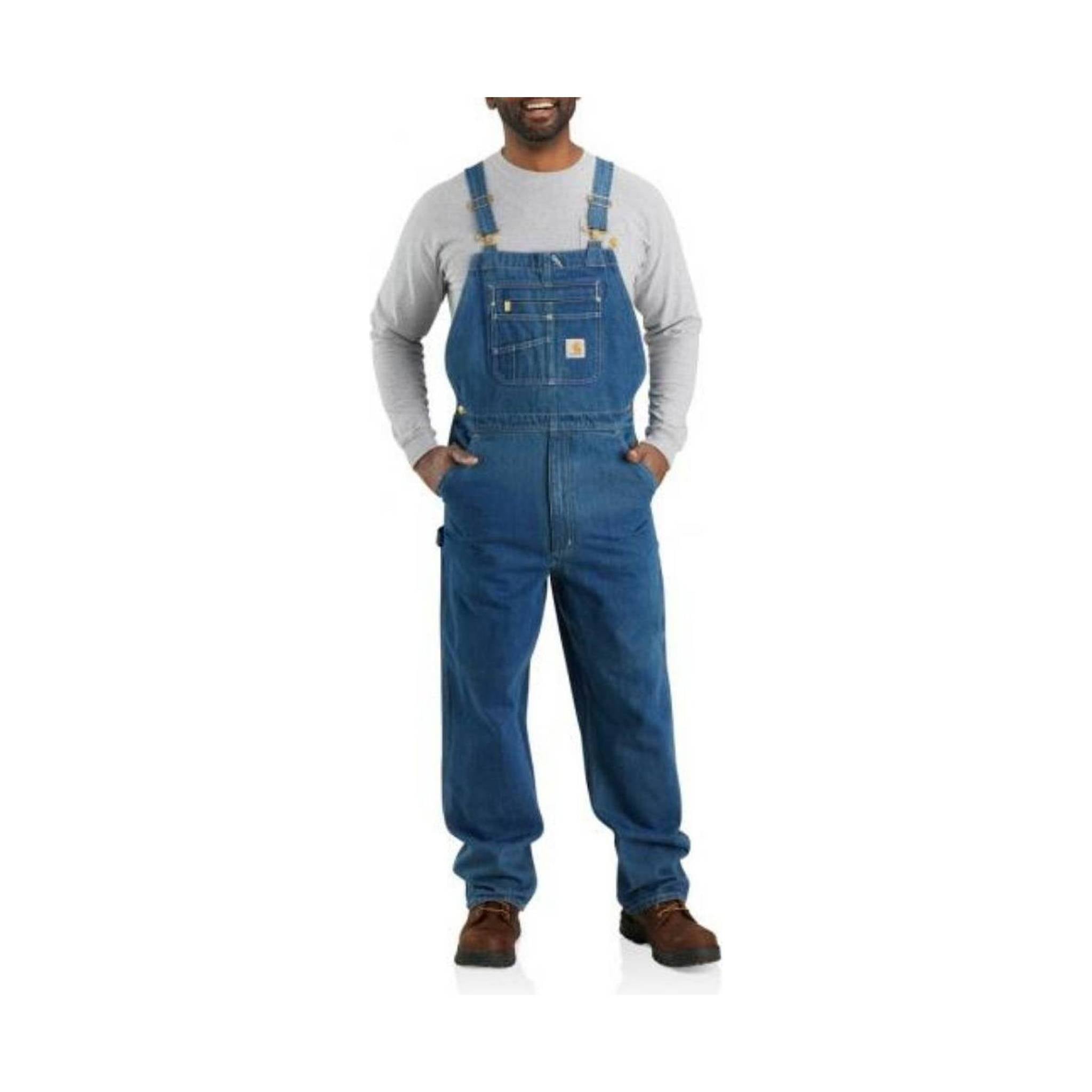 Carhartt Men's Loose-Fit Denim Bib Overalls - Darkstone by Lenny's Shoe & Apparel