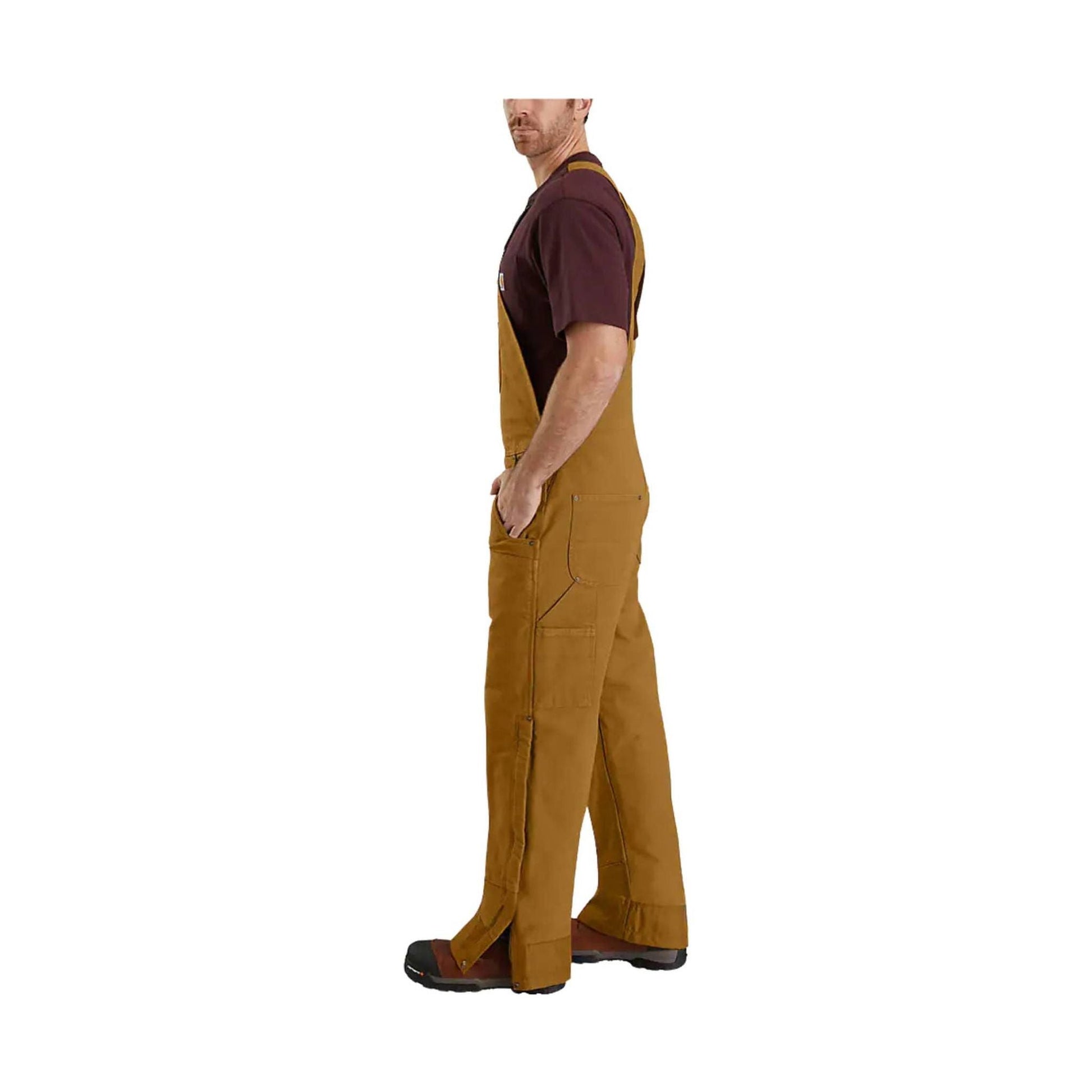 Carhartt Men's Loose Fit Insulated Bib Overall - Carhartt Brown by Lenny's Shoe & Apparel