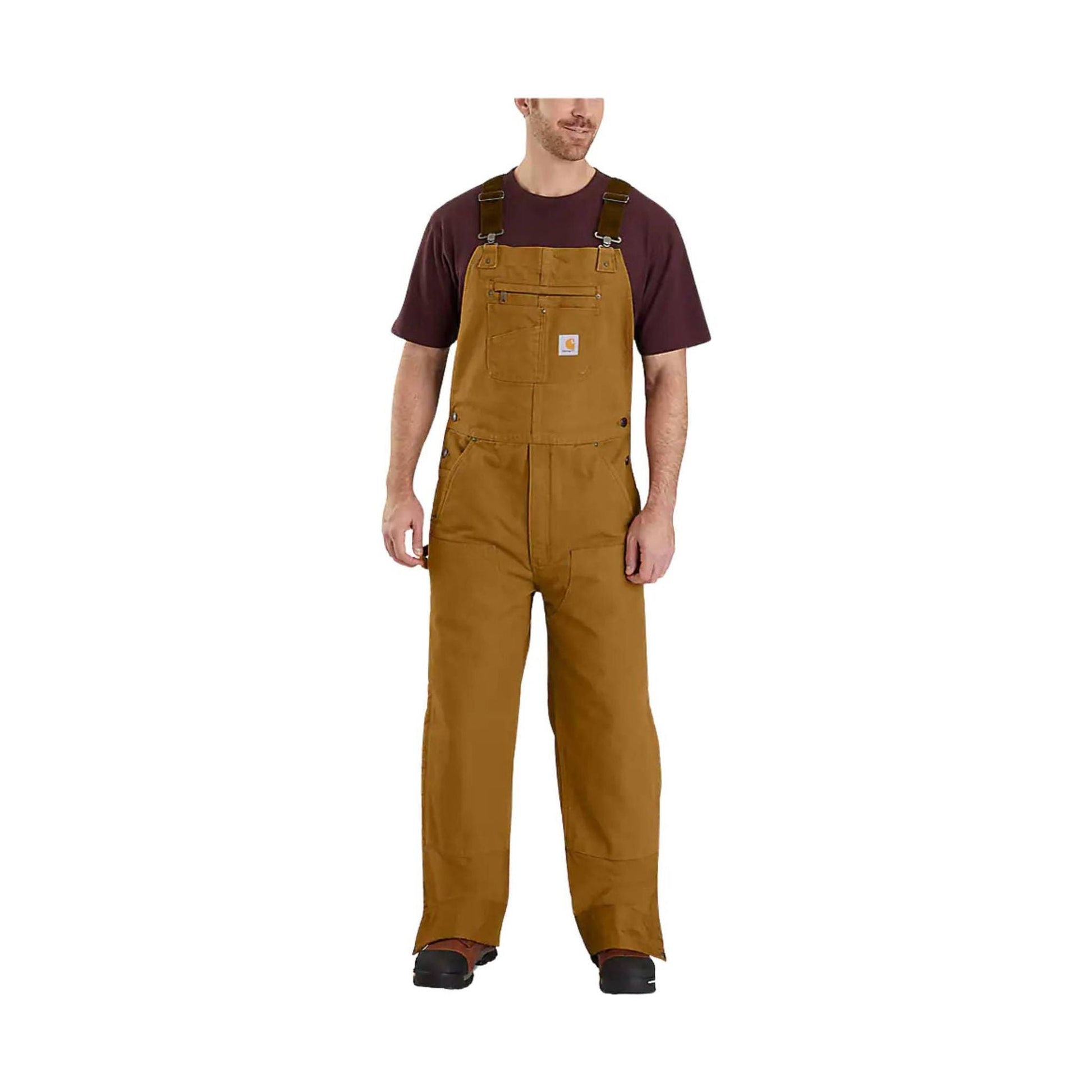 Carhartt Men's Loose Fit Insulated Bib Overall - Carhartt Brown by Lenny's Shoe & Apparel