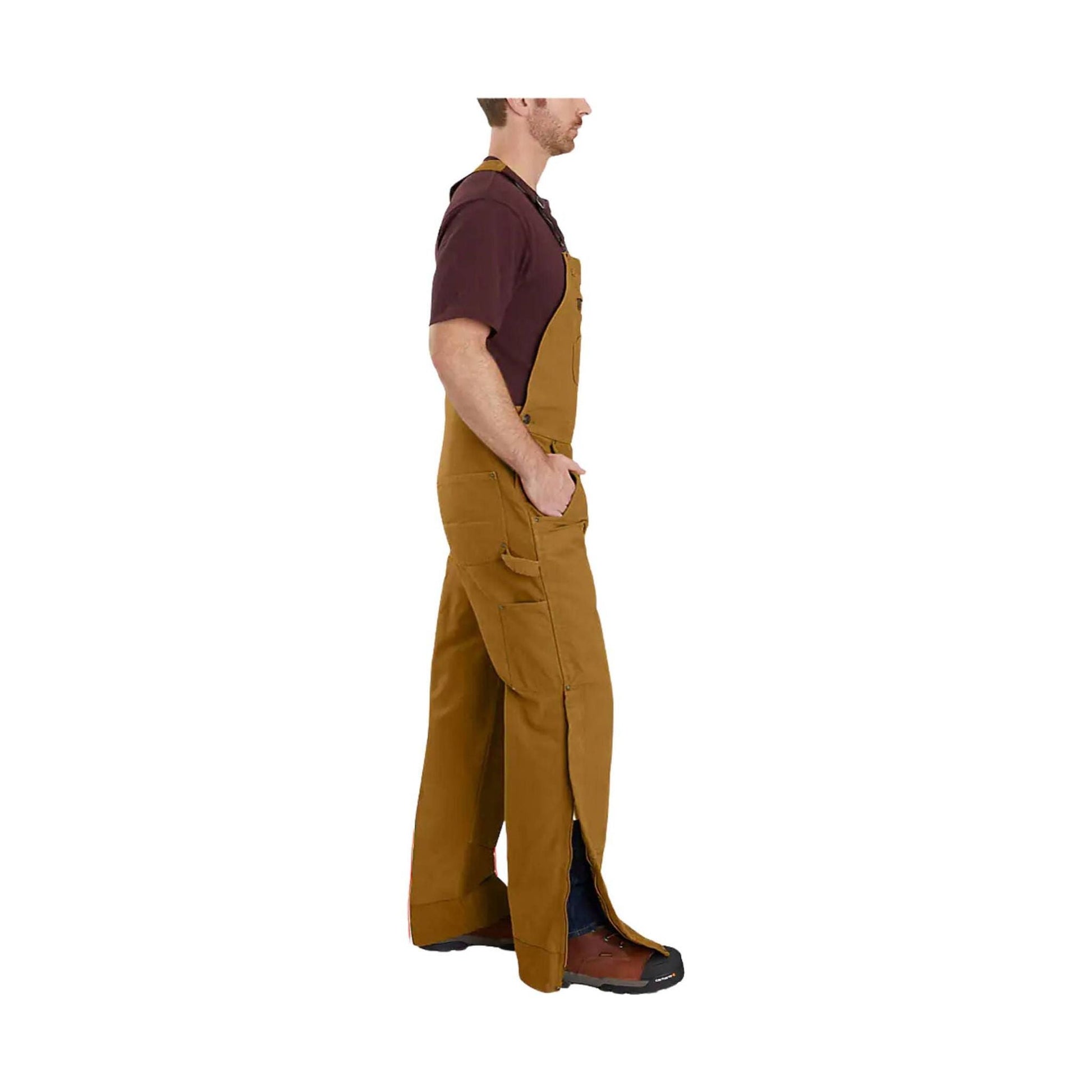 Carhartt Men's Loose Fit Insulated Bib Overall - Carhartt Brown by Lenny's Shoe & Apparel
