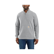 Carhartt Men's Loose Fit Midweight Quarter Zip Mock Neck Sweatshirt - Heather Gray by Lenny's Shoe & Apparel
